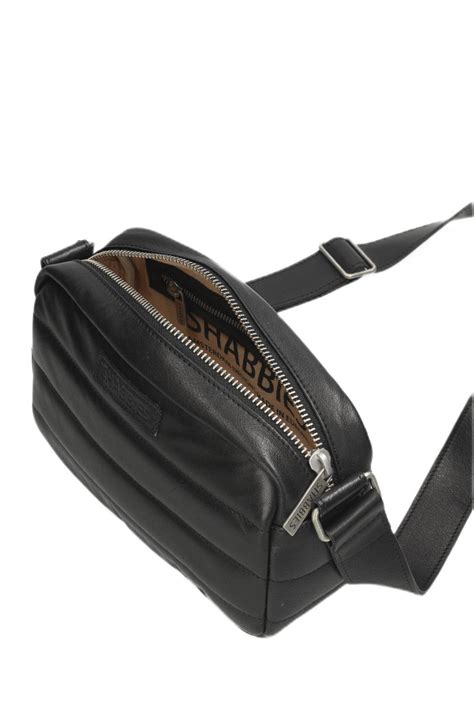 zwarte leren crossbody tas